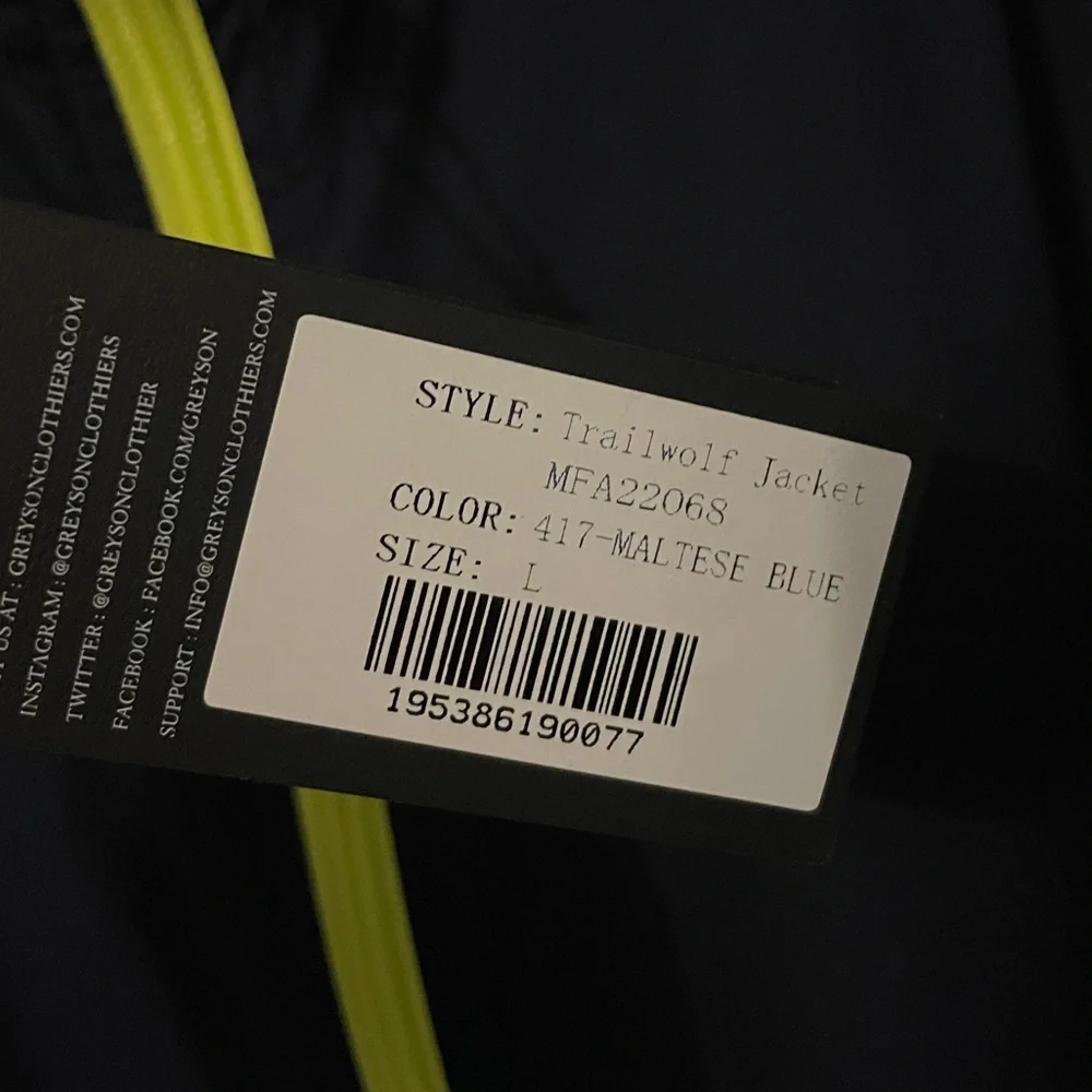 NWT Greyson Trailwolf Jacket Large Maltese Blue Golf MFA22068 Full Zip